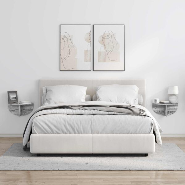 vidaXL Scaffale da parete Grigio Sonoma 38 x 19 x 19 cm