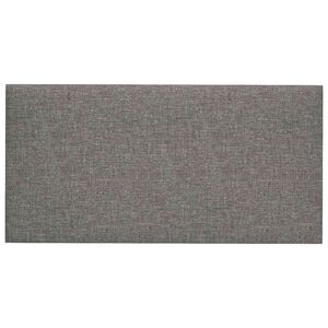 vidaXL Testiera da Parete 12 pz 60 x 30 cm Grigio chiaro Tessuto