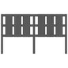 vidaXL Testiera per Letto Grigia 185,5x4x100 cm Legno Massello di Pino