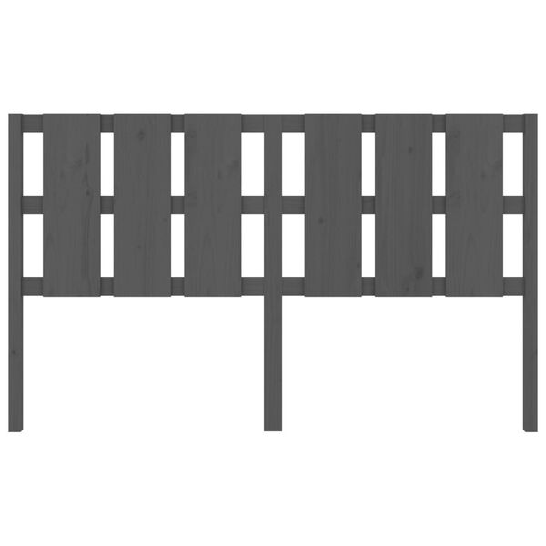 vidaXL Testiera per Letto Grigia 185,5x4x100 cm Legno Massello di Pino