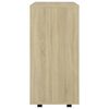 vidaXL Mobiletto con Ruote Rovere Sonoma 60x35x75 cm Legno Multistrato
