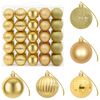 vidaXL Set di Palline di Natale 75 pz Oro 6 cm Polistirolo
