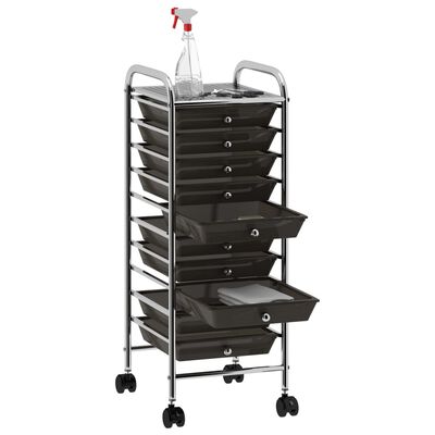 Homz Carrello Portaoggetti 3 Cassetti Trasparenti Con Ruote - Soluzione Organizer Viola
