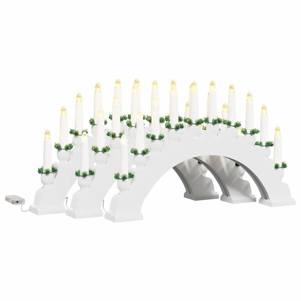 vidaXL Arco di Candele di Natale con 10 Candele LED 3 pcs Bianco