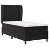 vidaXL Letto a molle con materasso Nero 190 x 90 cm Poliestere
