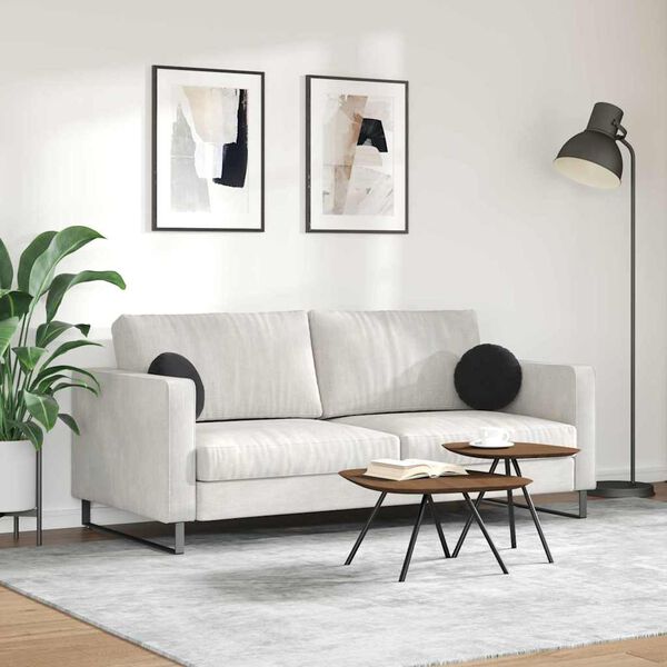 vidaXL Cuscini per Seduta 2 pcs Nero &Oslash; 40 x 13 cm Velluto