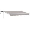 vidaXL Cornice per Tenda Manuale con LED Grigio chiaro 3 x 2,5 m