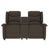 vidaXL Divano Massaggio a 2 Posti con Portabicchieri Marrone