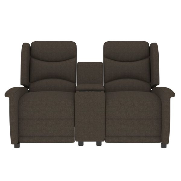 vidaXL Divano Massaggio a 2 Posti con Portabicchieri Marrone