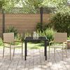 vidaXL Set da Pranzo per Giardino con cuscino 3 pcs Beige polyrattan
