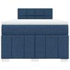 vidaXL Giroletto a Molle con Materasso Blu 120x190 cm in Tessuto