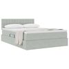 vidaXL Letto con Contenitore Grigio chiaro 140 x 190 cm Velluto