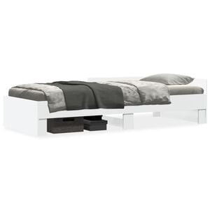 vidaXL Giroletto Bianco 100x200 cm in Legno Massello