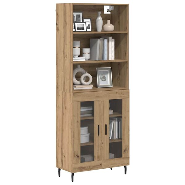 vidaXL Credenza Rovere artigianale 69,5 x 34 x 180 cm