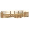 vidaXL Set di divani da esterno 7 pz Bianco Legno di Acacia Massello
