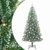 vidaXL Albero di Natale Artificiale Imbiancato con Luci LED 210 cm