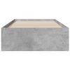 vidaXL Giroletto Cassetti Grigio Cemento 90x200 cm Legno Multistrato