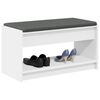 vidaXL Panca per ingresso con cuscino Bianco 83 x 38 x 45 cm