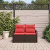 vidaXL Divano da giardino con cuscino 120 x 62 x 69 cm. polyrattan