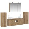 vidaXL Set di mobili per il bagno 6 pz Rovere Artigianale