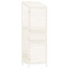 vidaXL Capanno da Giardino Bianco 55x52x174,5 cm Legno Massello Abete