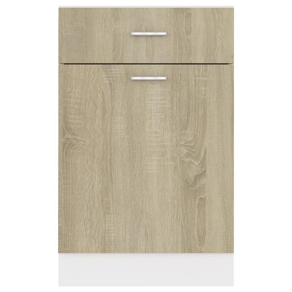 Mobile Con Cassetto VidaXL - Rovere Marrone, Legno Multistrato, 50x46x81.5cm, Per Cucina - Foto 12