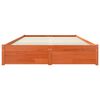 vidaXL Struttura del letto Marrone cerato 140 x 200 cm