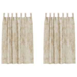 vidaXL Tende in Velluto 2 pz Crema 175 x 140 cm Velluto