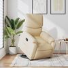 vidaXL Poltrona Alzapersona Reclinabile Crema in Tessuto