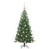vidaXL Albero di Natale con 150 LED con supporto Verde 120 cm PVC