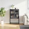 vidaXL Credenza Nera 68x39x107 cm in Acciaio