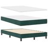 vidaXL Letto a molle con materasso Verde Scuro 120 x 190 cm Velluto