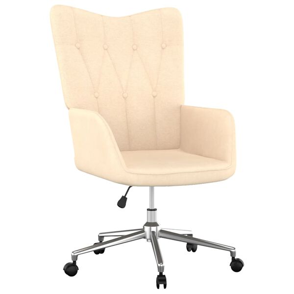 vidaXL Poltrona Relax Crema in Tessuto