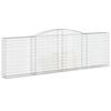 vidaXL Cesti Gabbioni ad Arco 15 pz 400x30x120/140 cm Ferro Zincato