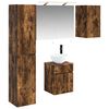 vidaXL Set di Armadi da Bagno 5 pcs Rovere Fumo 40 x 10,5 x 60,5 cm
