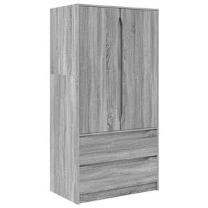 vidaXL Guardaroba con cassetto Sonoma grigia 79,5 x 49 x 156 cm