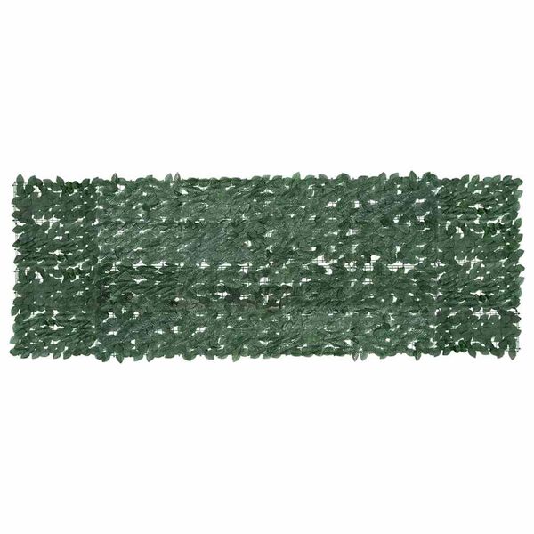 vidaXL Paravento da Balcone con Foglie Verde Scuro 300x100 cm