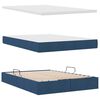 vidaXL Letto con contenitore e materasso Blu 140 x 190 cm Poliestere