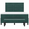 vidaXL Letto a molle con materasso Verde scuro 160 x 200 cm Velluto