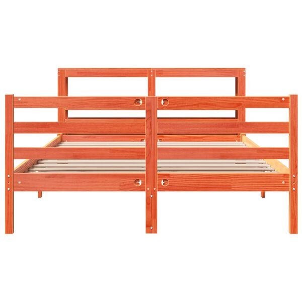 vidaXL Letto senza Materasso Marrone Cera 150x200 cm in Legno di Pino