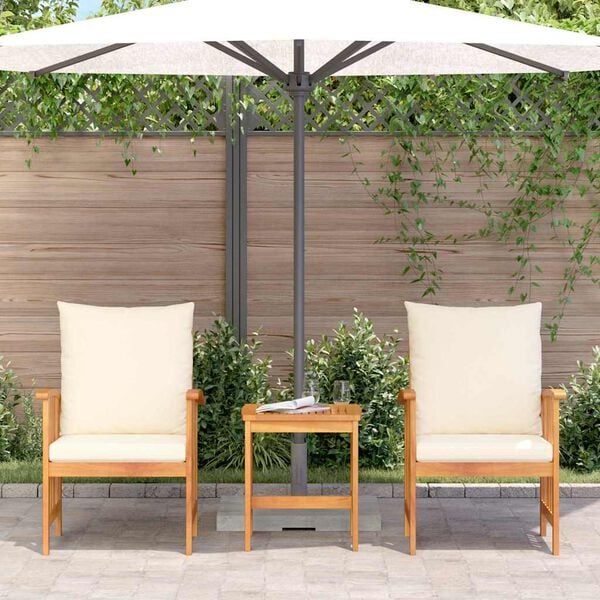 vidaXL Set Divano da Giardino 3 pcs Marrone legno massello di acacia