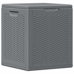 vidaXL Contenitore da Giardino Grigio in Rattan PP 90 L