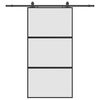 vidaXL Porta Scorrevole Ferramenta Nera 102,5x205 cm Vetro Temperato