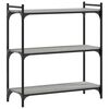 vidaXL Libreria a 3 Ripiani Grigio Sonoma 80x30x86cm Legno Multistrato