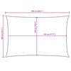 vidaXL Parasole a Vela Oxford Rettangolare 3x6 m Crema