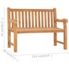 vidaXL Panchina da Giardino 114 cm in Legno Massello di Teak