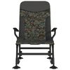 vidaXL Sedia da Pesca con Braccioli Pieghevole Mimetica