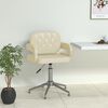 vidaXL Sedia da Pranzo Girevole Crema in Similpelle