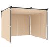 vidaXL Gazebo con Tende 3x3 m Crema in Acciaio