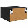 vidaXL Armadio da Notte 2 pcs Rovere Nero 35 x 35 x 20 cm